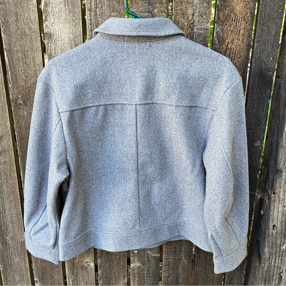 Banana Republic Wm’s Melton Volume-Sleeve Light Gray Jacket Sz M Petite - Picture 11 of 14